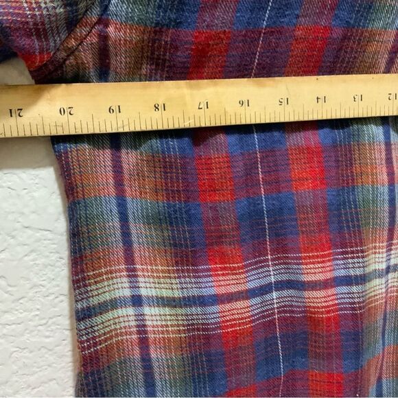 DYLAN Long Sleeve Red Black White Plaid Flannel Shirt Ultra Soft Women's Size M - Picture 6 of 6